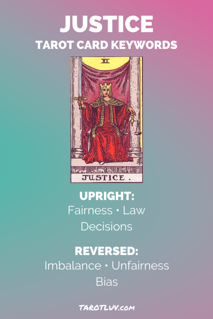 The Justice Card Tarot Meanings Major Arcana Tarotluv