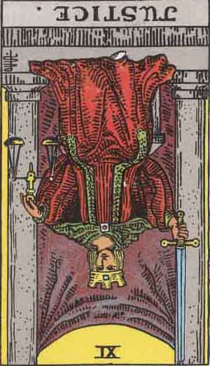 Justice Reversed Tarot Card Meanings
