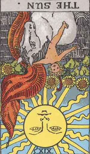 The Sun Reversed Tarot Card Meanings