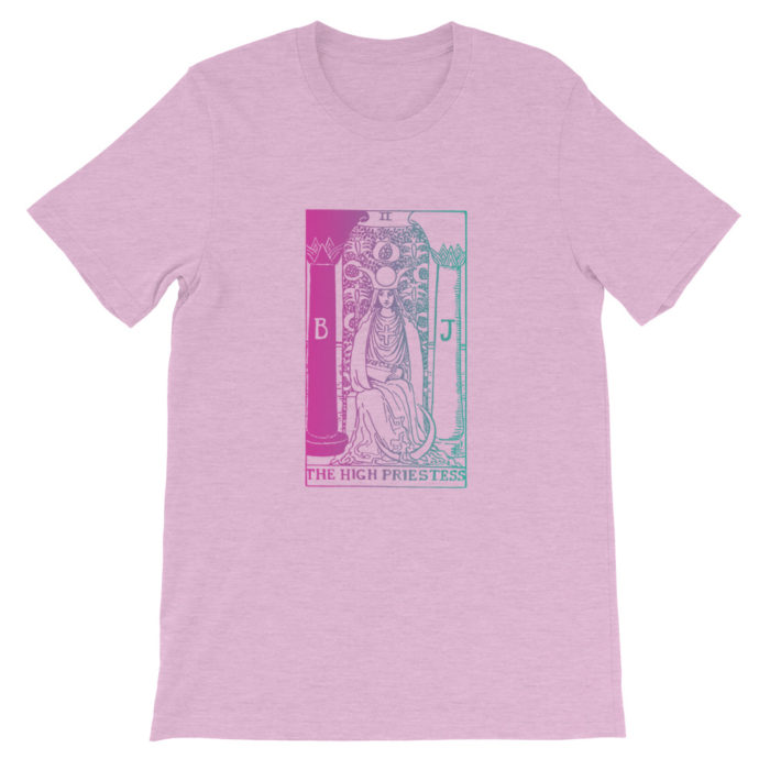 High Priestess Tarot Card Pastel Aesthetic T-shirt Purple