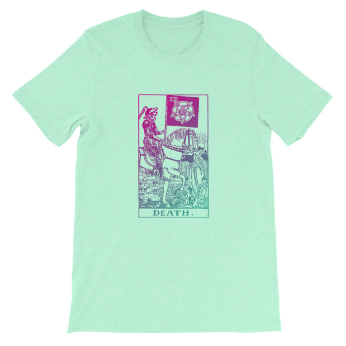 The Death Tarot Card Pastel Aesthetic T-shirt Green