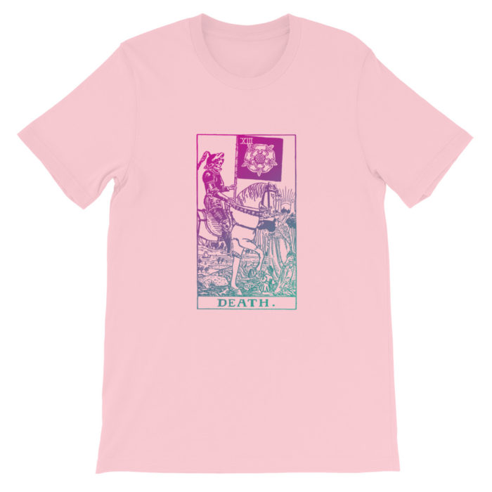 The Death Tarot Card Pastel Aesthetic T-shirt Pink