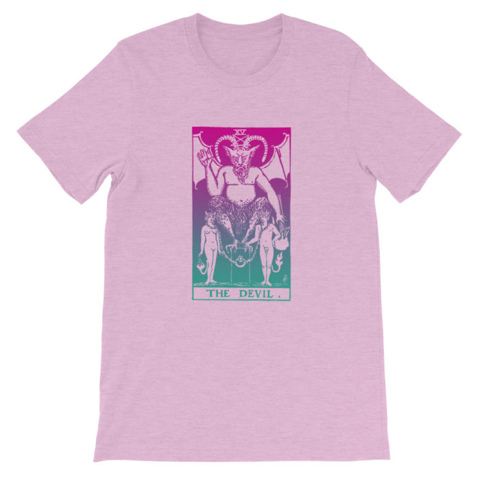 The Devil Tarot Card Pastel Aesthetic T-shirt Purple