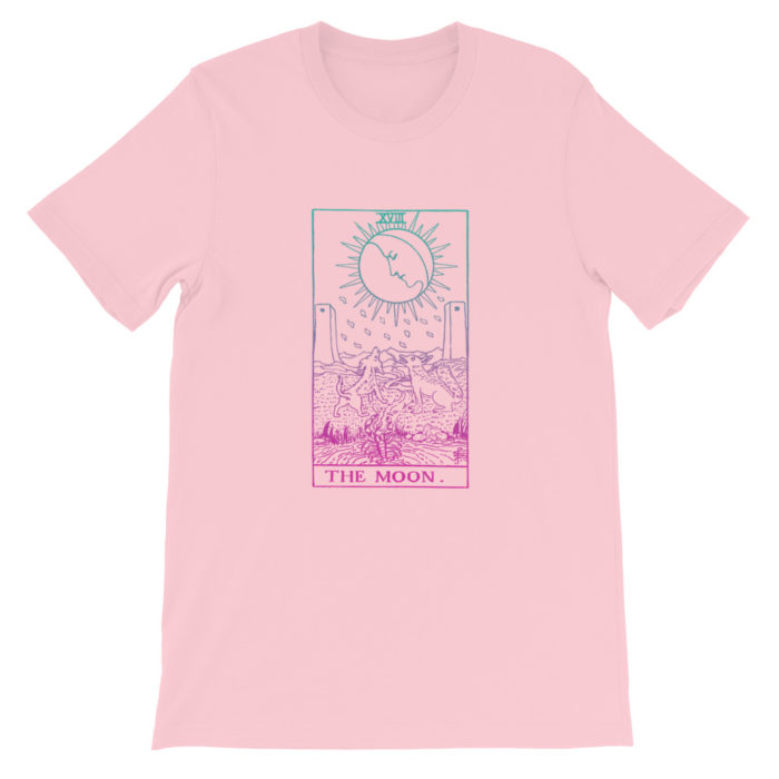 The Moon Tarot Card Pastel Aesthetic t-shirt Purple