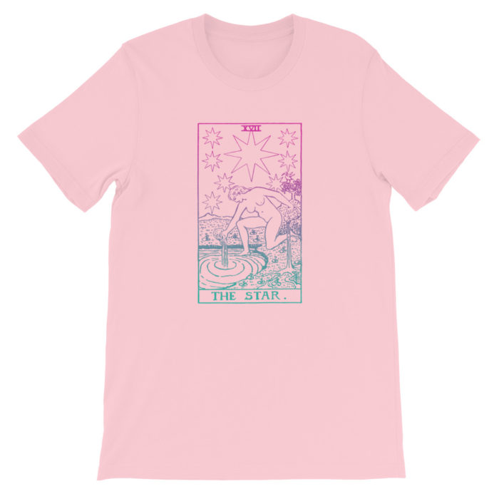 The Star Tarot Card Pastel Aesthetic T-shirt Pink