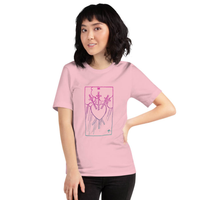 Three of Swords TarotLuv Style Front Womens Pink