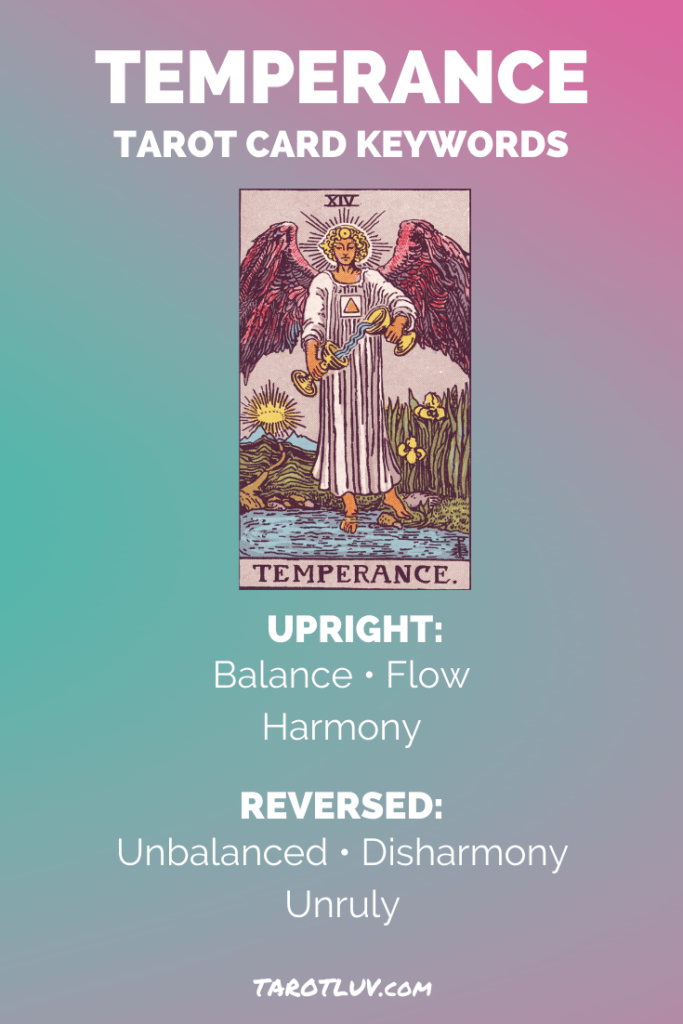 The Temperance Tarot Card Meanings - Major Arcana - TarotLuv