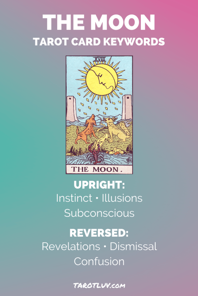 The Moon Tarot Meaning Major Arcana TarotLuv